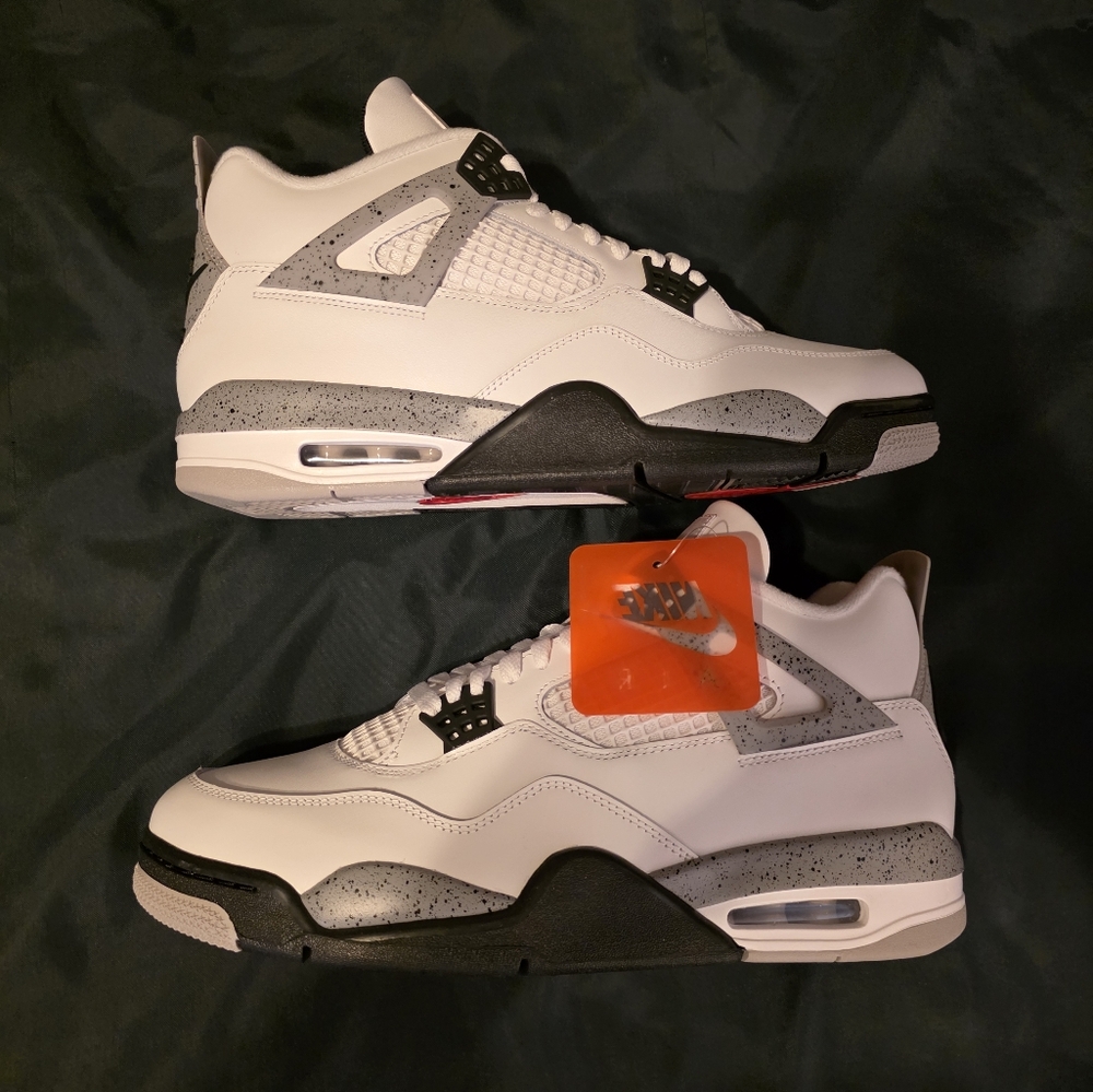 Brand new ds with tags air jordan 4 retro white cement size 9,10,11 men's.